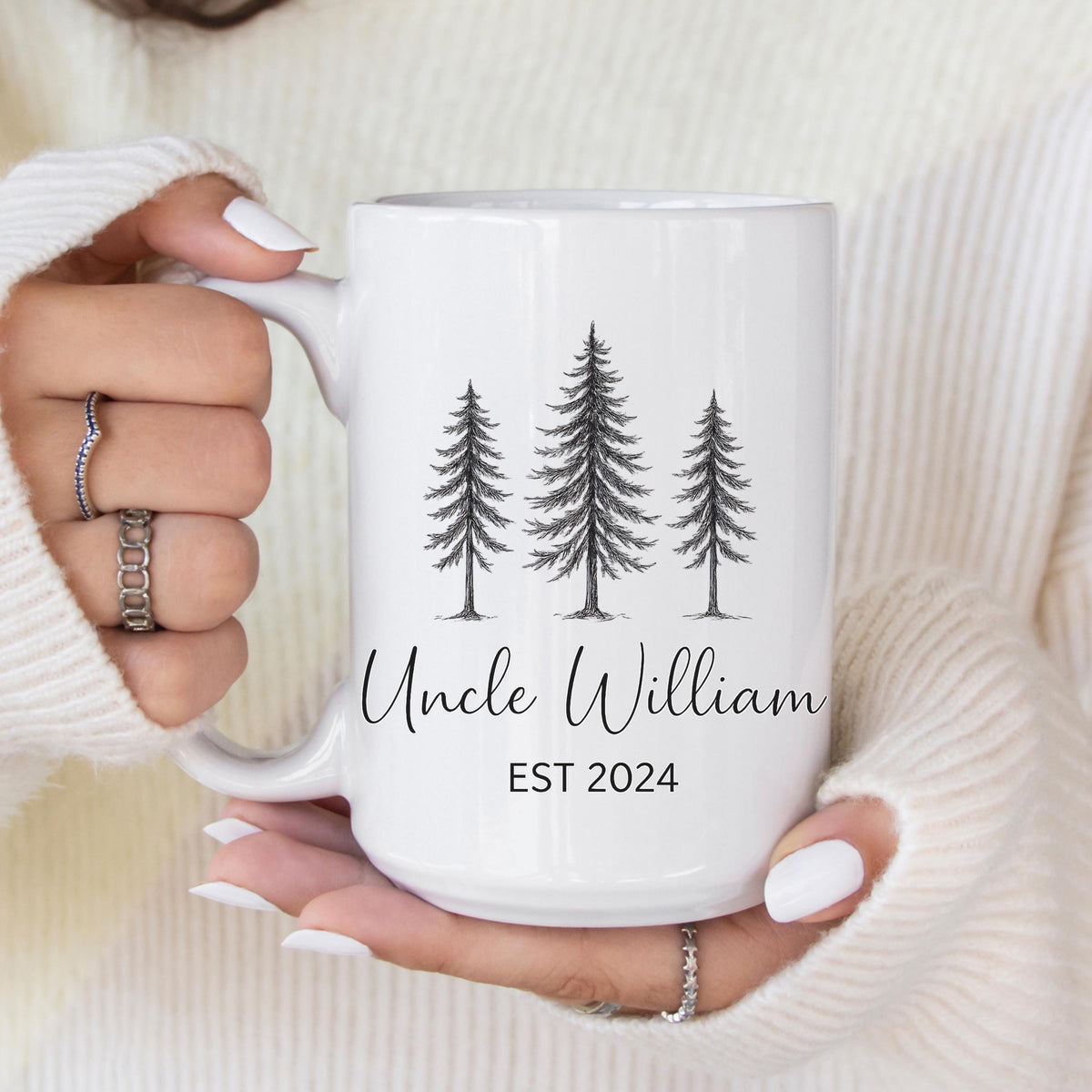 Personalized Uncle William Mug Est 2024, New Uncle Pregnancy Reveal Gift