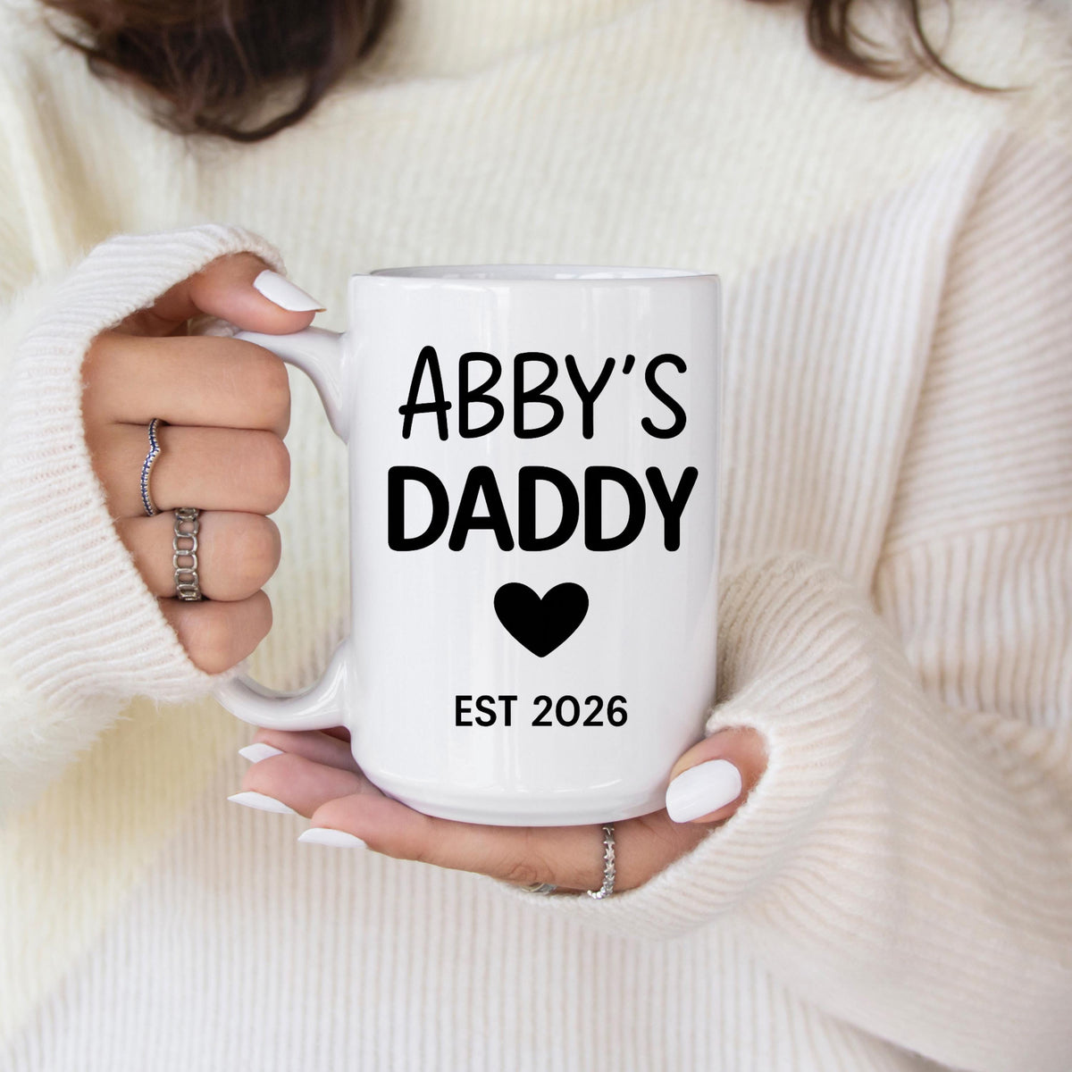 Personalized Daddy Mug New Dad Gift From Daughter Custom Name Established Year Coffee Cup Fathers Day Keepsake