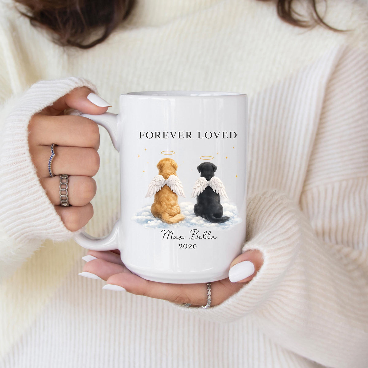 Personalized Pet Memorial Mug: Angel Dog Remembrance Gift