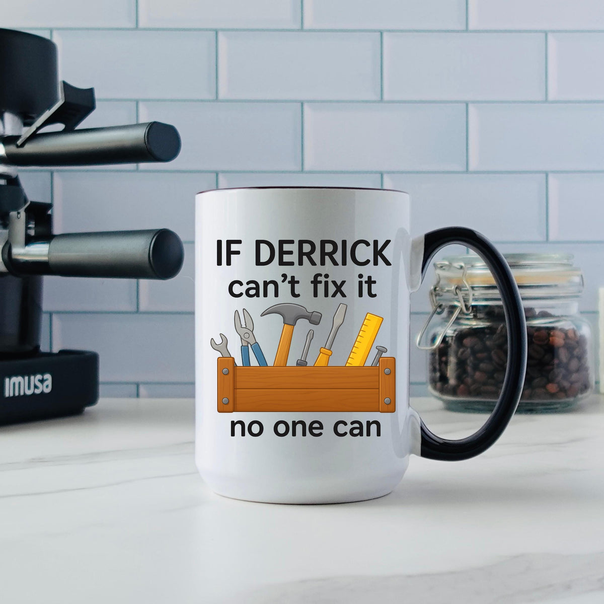 Custom Fix It Mug Gift Personalized If Derrick Cant Fix It No One Can Coffee Cup For Handyman Husband Dad Mechanic Funny Present