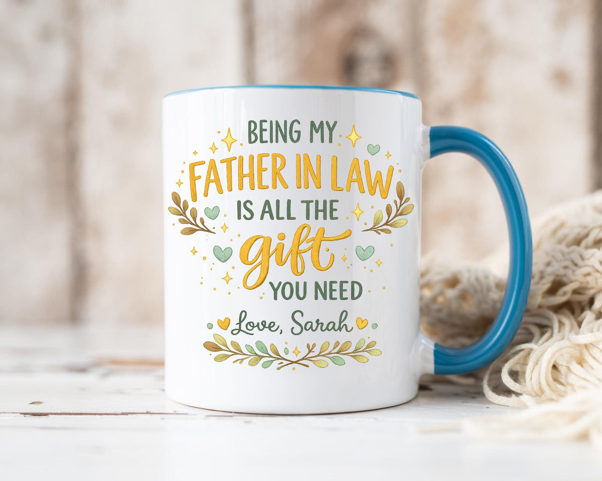Personalized Father In Law Mug, Personalized Ceramic Coffee Cup