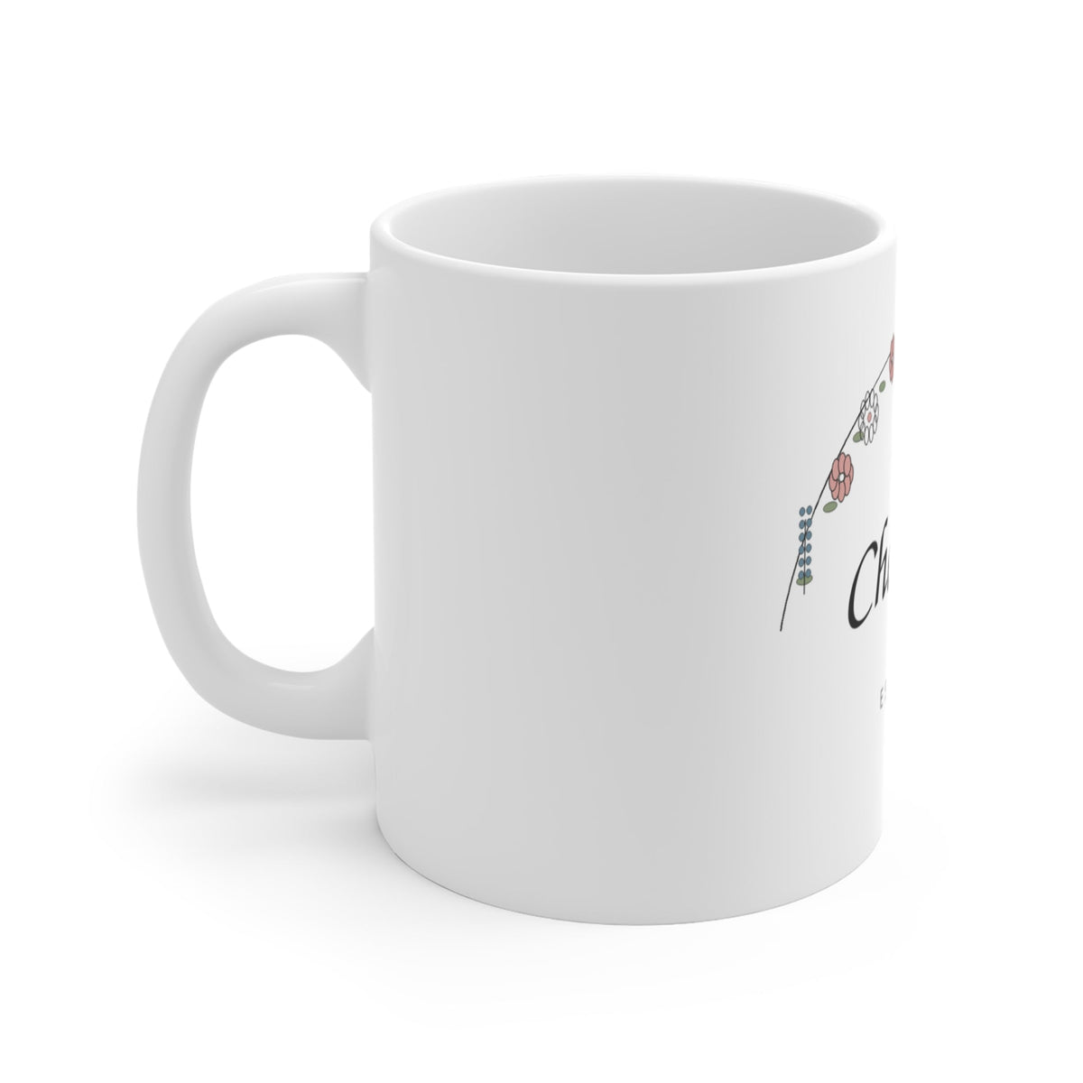 Wildflower Name Arch Personalized Mug – Custom Name Coffee Cup