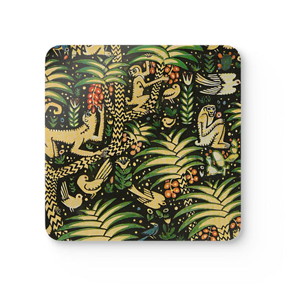 Tropical Jungle Animal Cork Coaster Set of 4 — Boho Home Decor