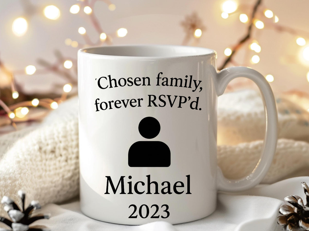 Personalized Chosen Family Mug, Memorial Keepsake Coffee Cup, Remembrance Gift