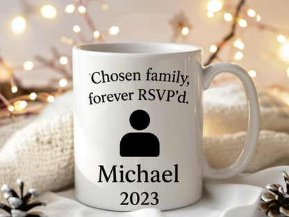 Personalized Chosen Family Mug, Memorial Keepsake Coffee Cup, Remembrance Gift
