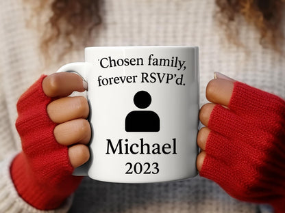 Personalized Chosen Family Mug, Memorial Keepsake Coffee Cup, Remembrance Gift