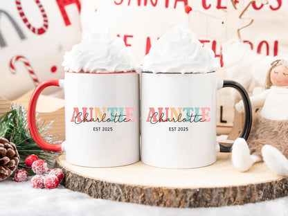 Personalized Auntie Mug, Pregnancy Reveal Gift, New Aunt Coffee Cup