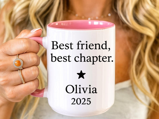 Best Friend Best Chapter Mug, Personalized Memorial Gift 2025, Remembrance Coffee Mug, In Memory Keepsake For Friend, Loss Support Gift