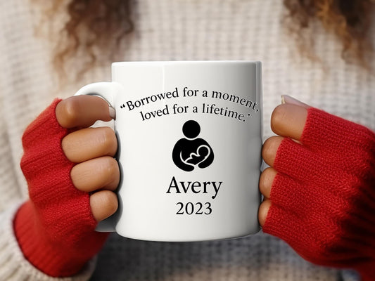 Custom Memorial Mug, Baby Loss Keepsake, Pastel Ceramic