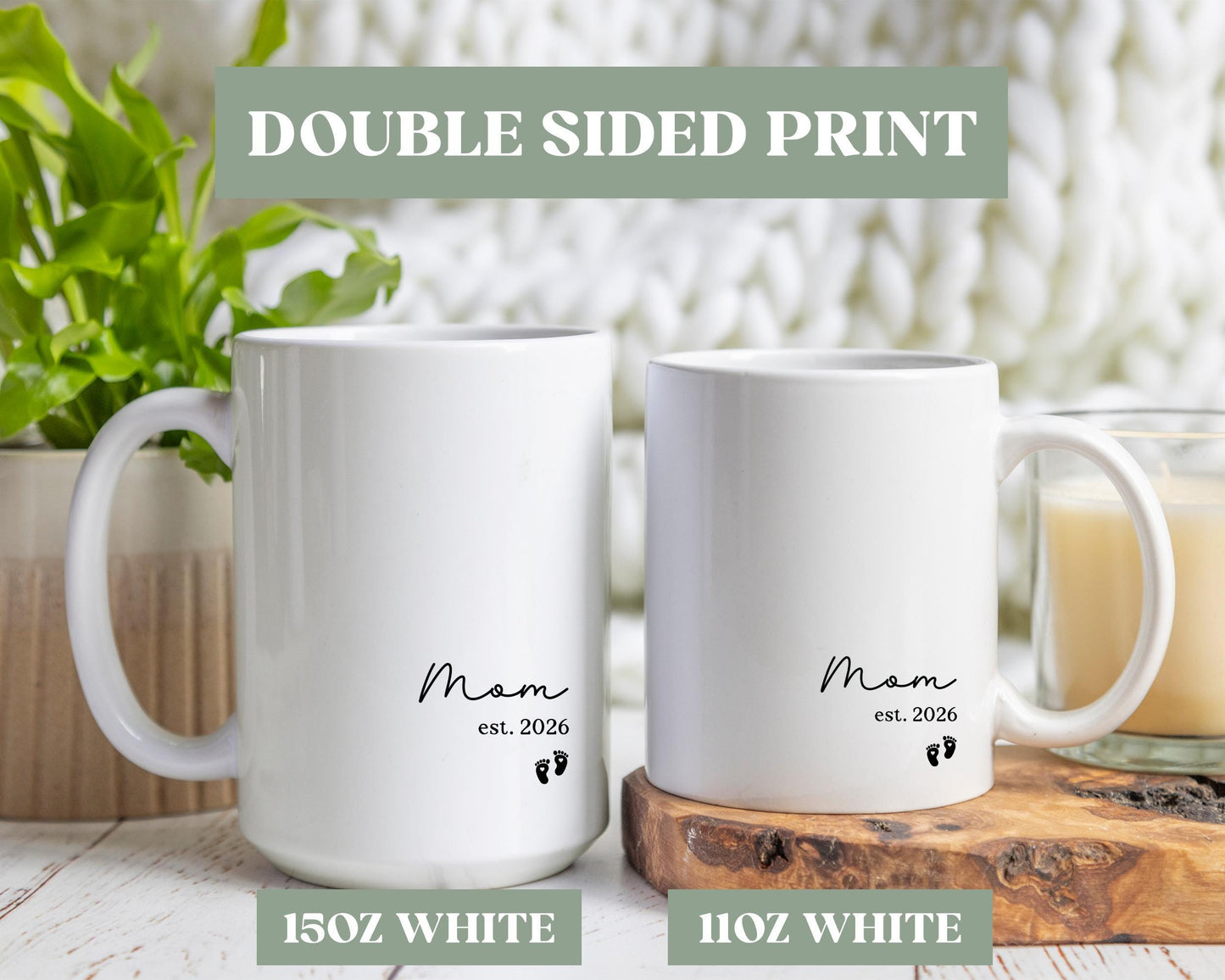 Personalized Mom Est Coffee Mug, Custom Mom Est Coffee Cup, First Time Mom Gift, Mom Est Gift, New Mom Coffee Mug Gift, 772ks