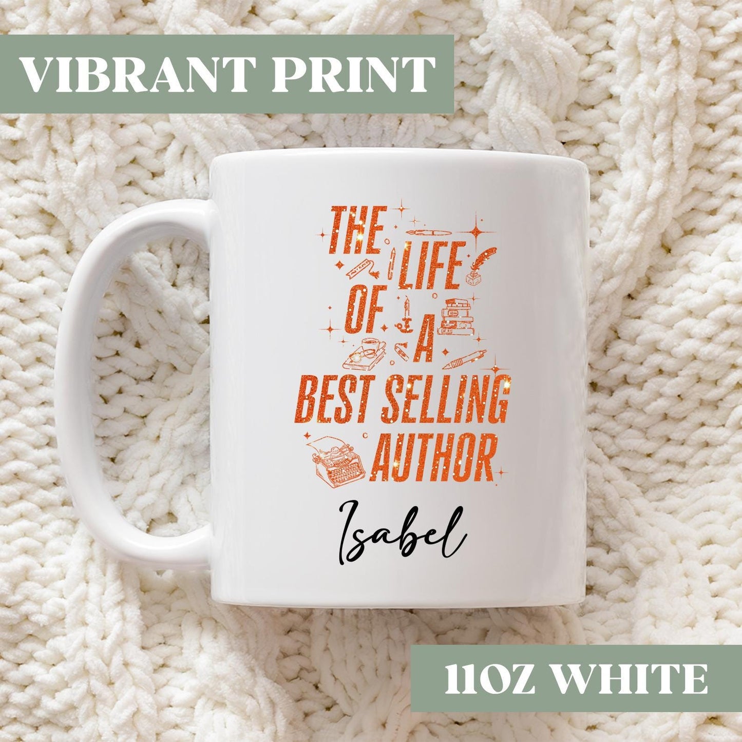 Custom Best Selling Author Coffee Mug, Best Selling Author Gift, The Life Of A Best Selling Author Cup, Writer Mug Cup Gift, 15cn84