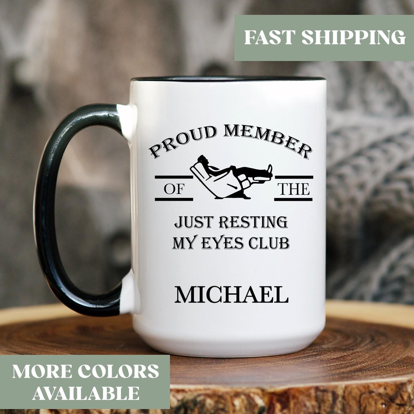 Custom Dad Coffee Mug, Just Resting My Eyes Mug, Personalized Dad Coffee Cup, Dad Birthday Mug Cup Gift, Gift For Dad, S4g725
