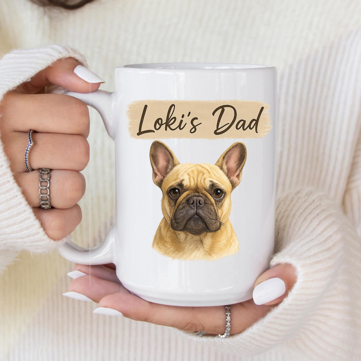 Personalized French Bulldog Dad Mug – Custom Dog Owner Coffee Cup