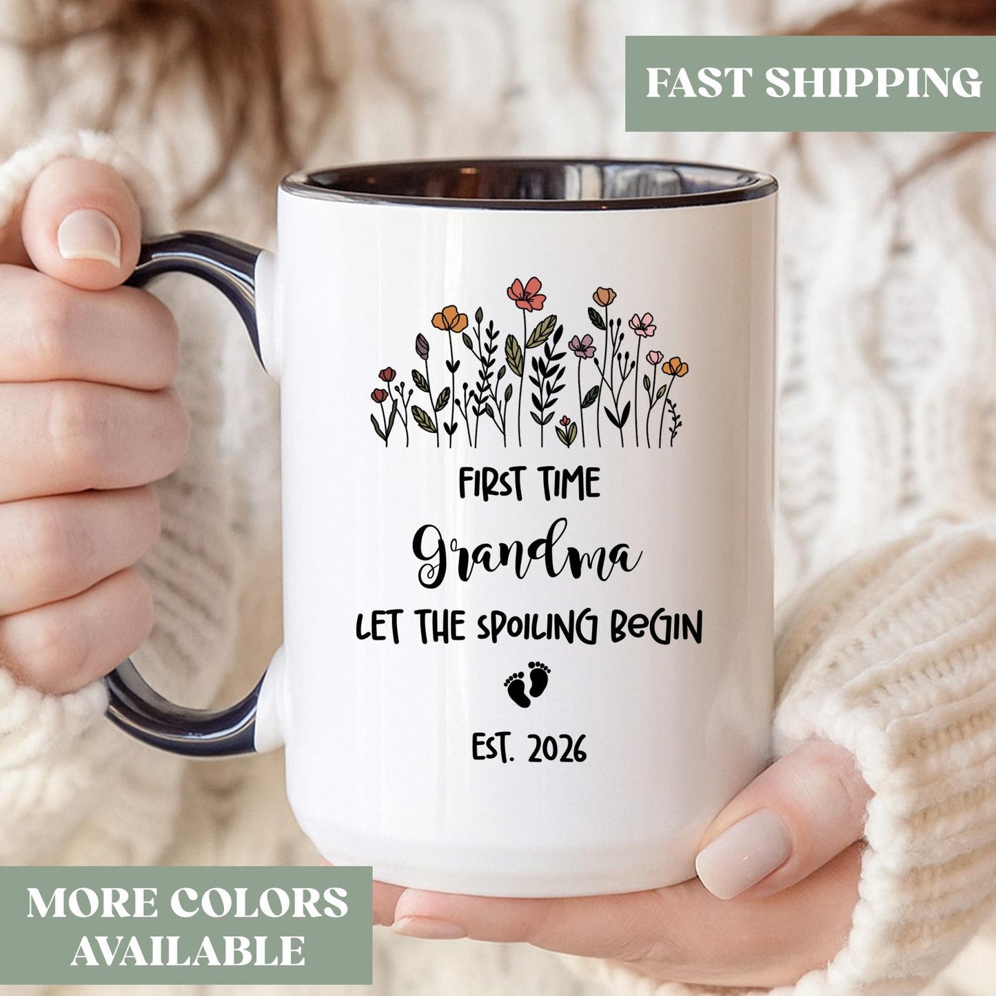 First Time Grandma Coffee Mug, First Time Grandma Gift, Personalized New Grandma Coffee Mug, Custom Grandma Announcement Cup Gift, F34d22
