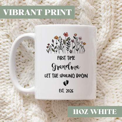 First Time Grandma Coffee Mug, First Time Grandma Gift, Personalized New Grandma Coffee Mug, Custom Grandma Announcement Cup Gift, F34d22