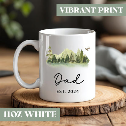 Personalized Dad Est Coffee Mug, Dad Est Gift, Custom Dad Est Coffee Cup, Dad Announcement Gift, Dad To Be Gift, New Dad Mug Gift, S4g722