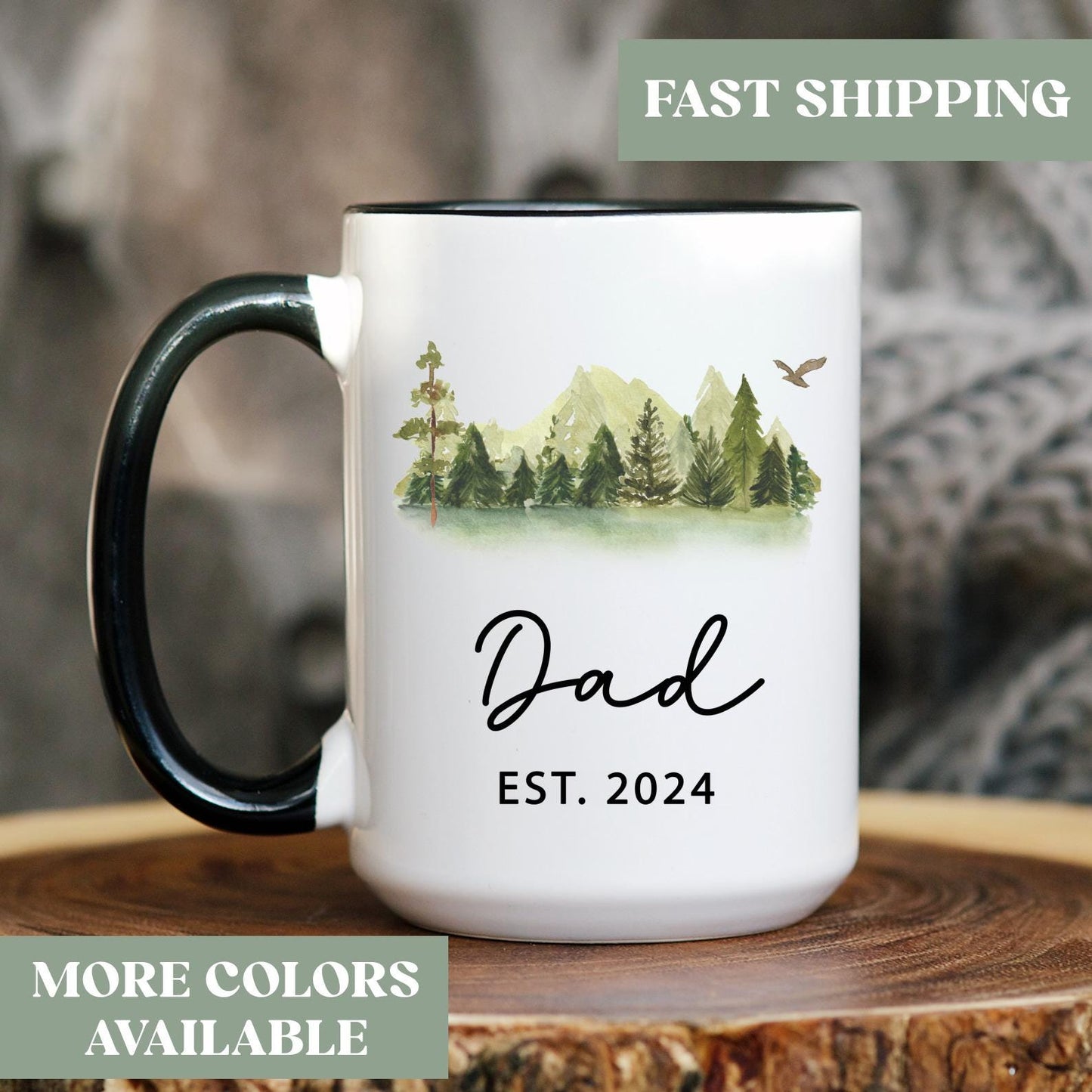 Personalized Dad Est Coffee Mug, Dad Est Gift, Custom Dad Est Coffee Cup, Dad Announcement Gift, Dad To Be Gift, New Dad Mug Gift, S4g722