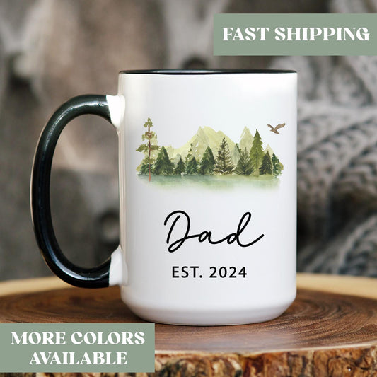 Personalized Dad Est Coffee Mug, Dad Est Gift, Custom Dad Est Coffee Cup, Dad Announcement Gift, Dad To Be Gift, New Dad Mug Gift, S4g722