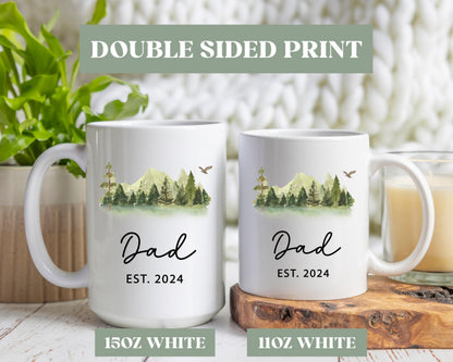 Personalized Dad Est Coffee Mug, Dad Est Gift, Custom Dad Est Coffee Cup, Dad Announcement Gift, Dad To Be Gift, New Dad Mug Gift, S4g722