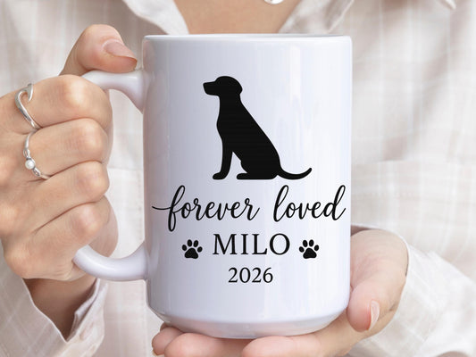 Custom Dog Memorial Mug: Personalized Pet Loss Remembrance Coffee Cup