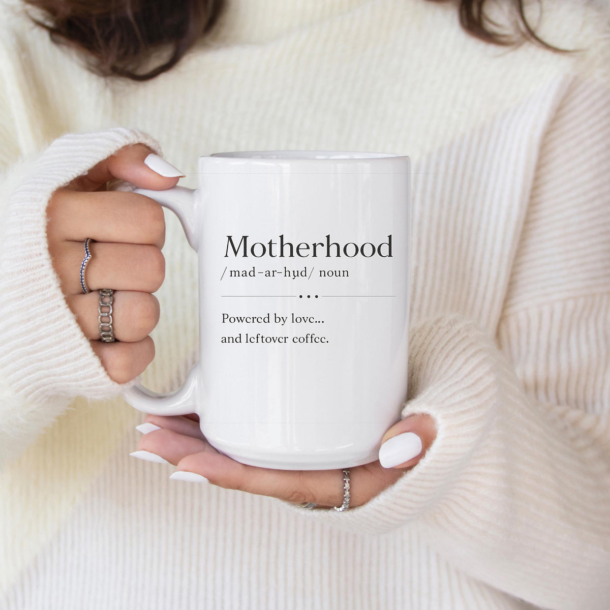 Motherhood Definition Mug Minimalist Mom Coffee Cup Funny Yet Meaningful Gift For Moms New Mothers Encouragement Tea Mug