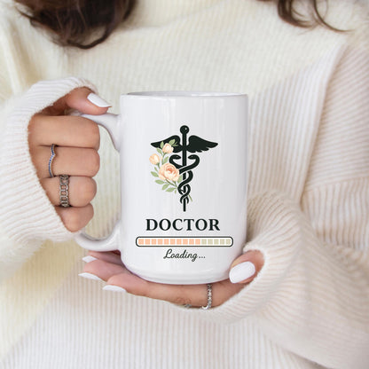 Doctor Loading Mug, Floral Medical Symbol - Gift For Healthcare Workers