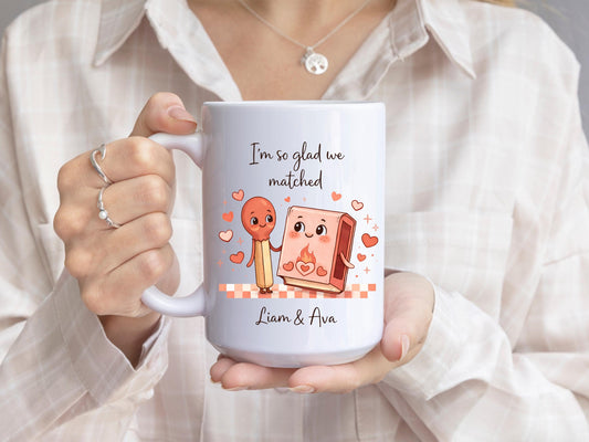 Personalized Couple Coffee Mug: Matching Gift, Valentine's Day Present