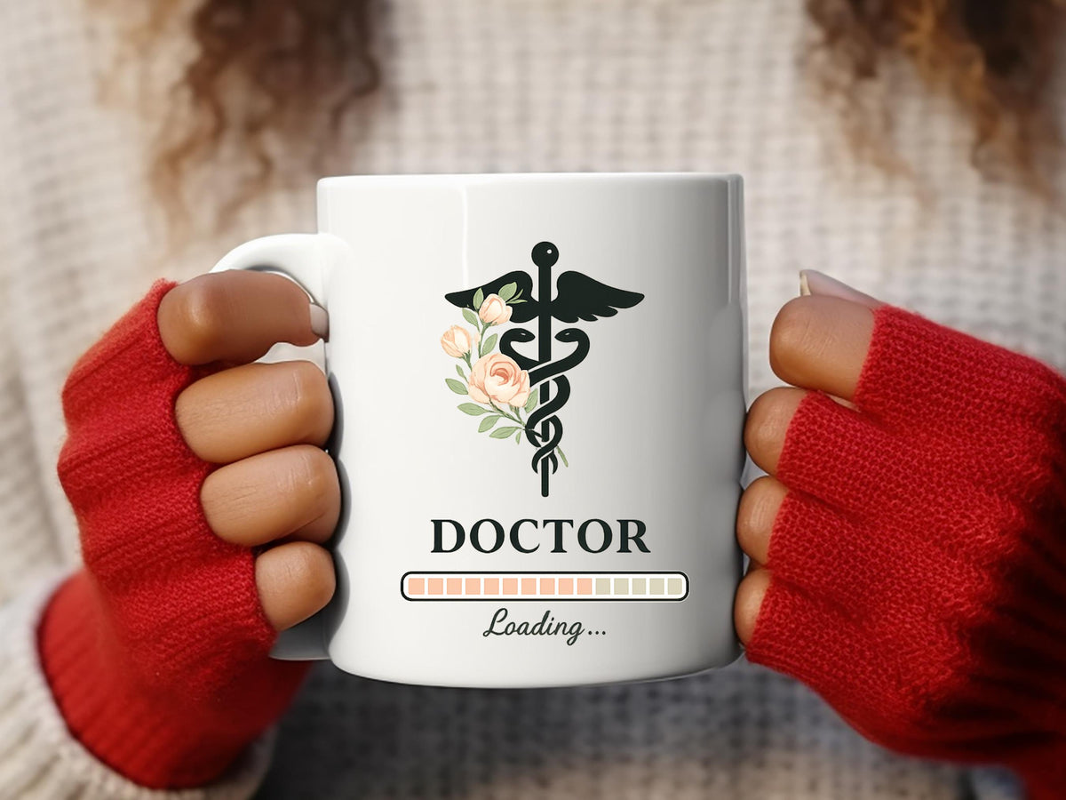Doctor Loading Mug, Floral Medical Symbol - Gift For Healthcare Workers