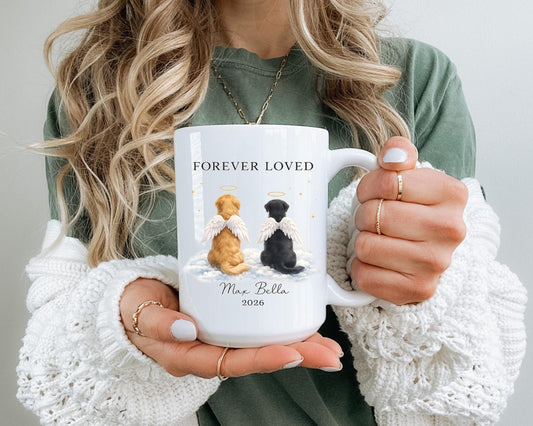 Personalized Pet Memorial Mug: Angel Dog Remembrance Gift