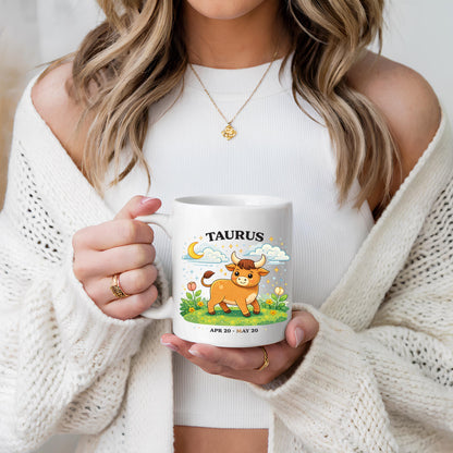 Taurus Zodiac Coffee Mug: Bull Astrology Gift