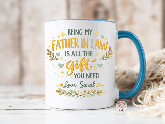 Personalized Father In Law Mug, Personalized Ceramic Coffee Cup